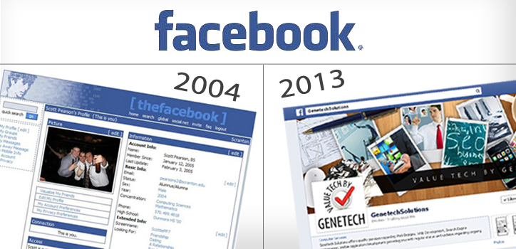 old and new facebook