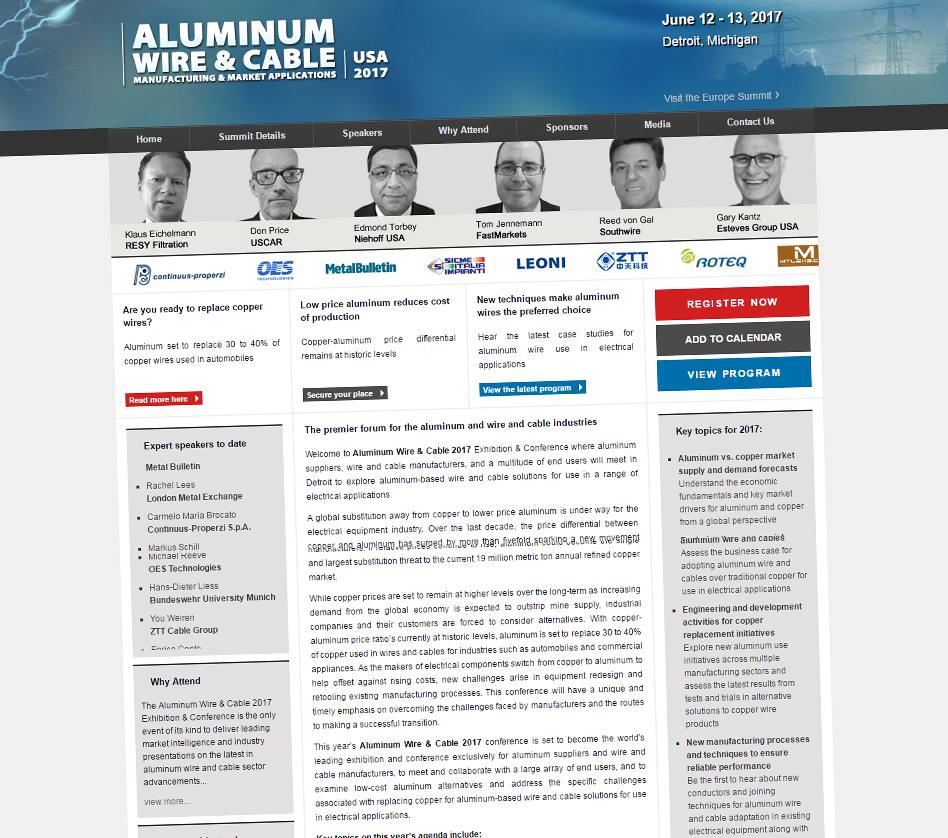 The Aluminum Wire & Cable Exhibition & Conference 2017